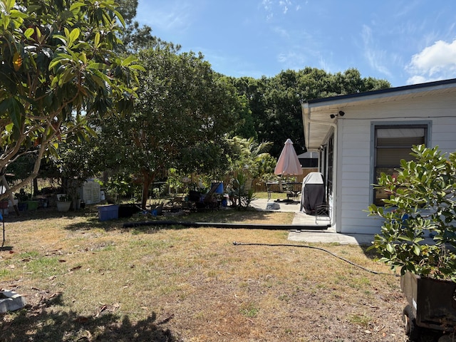 view of yard with a patio