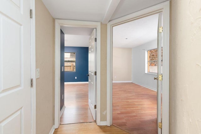 2650 SW Acco Rd, Port Saint Lucie, FL 34953 - hall with light wood-style floors and baseboards