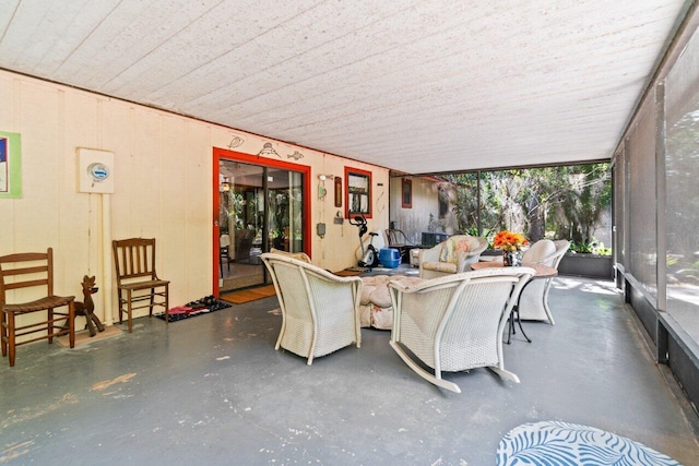 view of patio featuring an outdoor living space