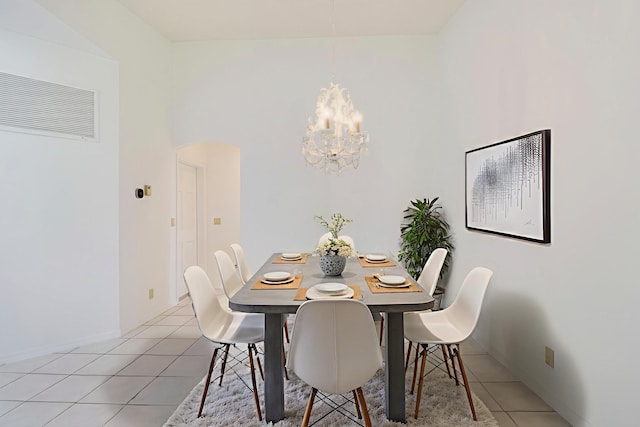 17288 Shoals Dr, Jupiter, FL 33477 - dining room with a chandelier and light tile patterned flooring
