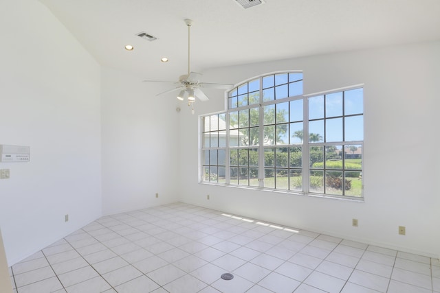 17288 Shoals Dr, Jupiter, FL 33477 - unfurnished room with a ceiling fan and recessed lighting