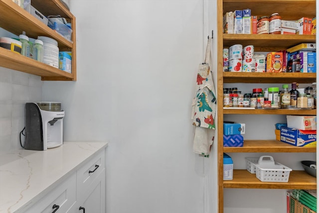 view of storage area