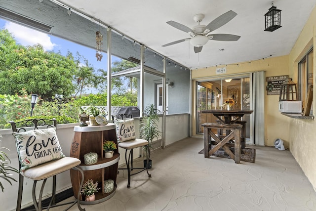 11711 Laurel Valley Cir, Wellington, FL 33414 - sunroom featuring ceiling fan