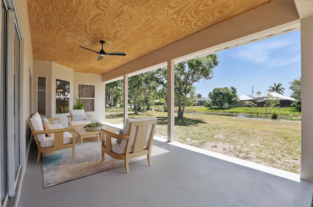 2449 SE Rock Springs Dr, Port Saint Lucie, FL 34952 - view of patio / terrace with ceiling fan