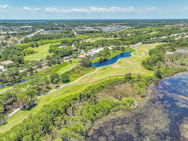 aerial view of a golf club and a large body of water