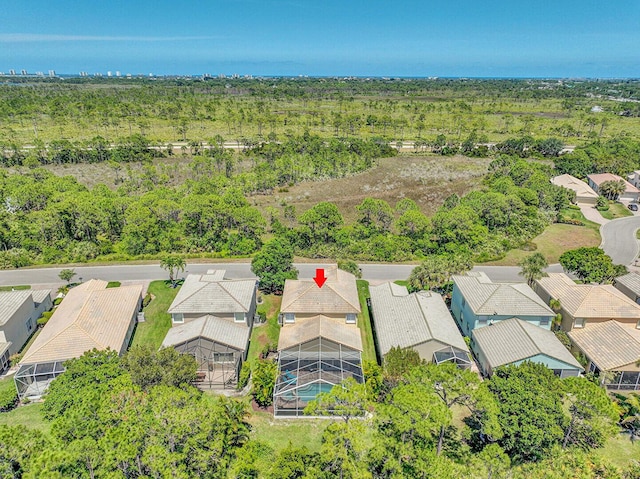 aerial view of residential area
