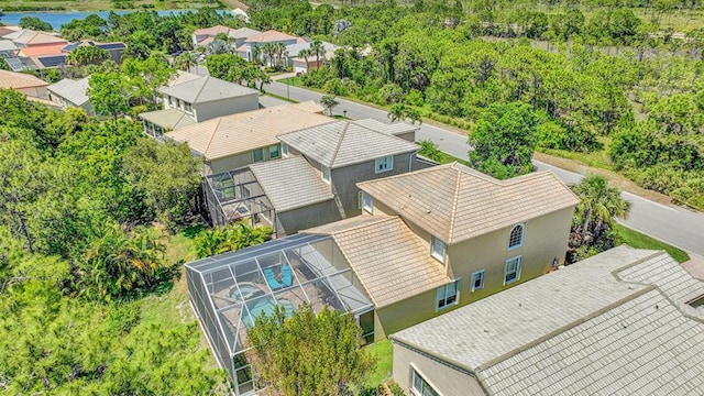 aerial view of residential area