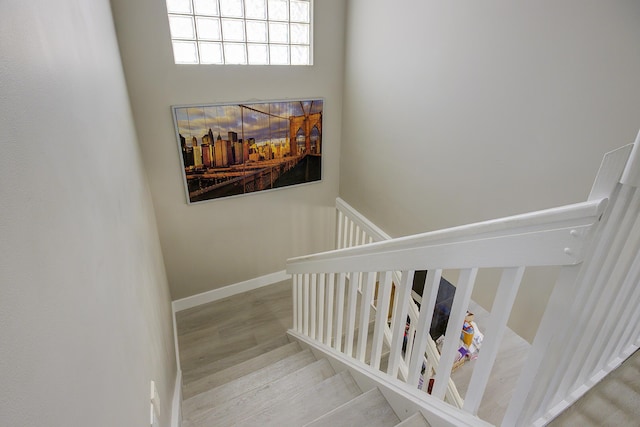 7861 Manor Forest Ln, Boynton Beach, FL 33436 - staircase with wood finished floors and baseboards