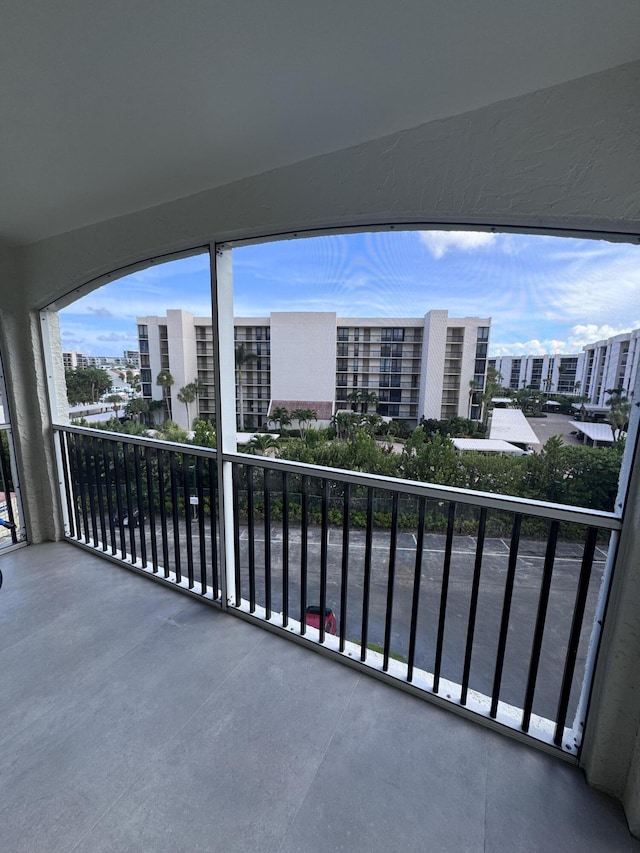 balcony featuring a view of city
