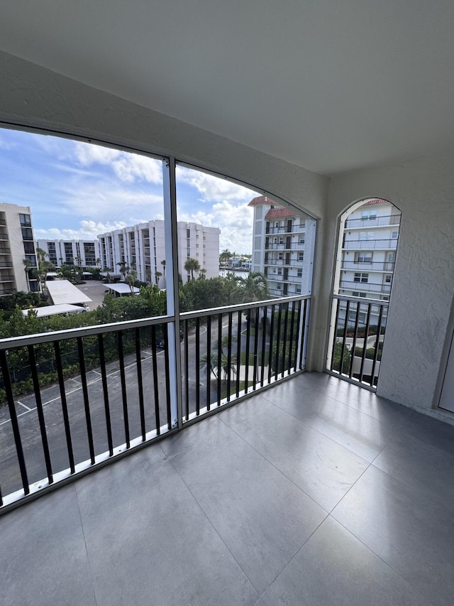 balcony with a view of city