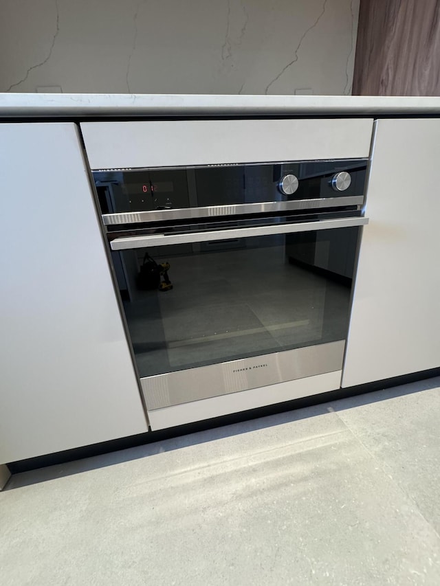 room details with stainless steel oven
