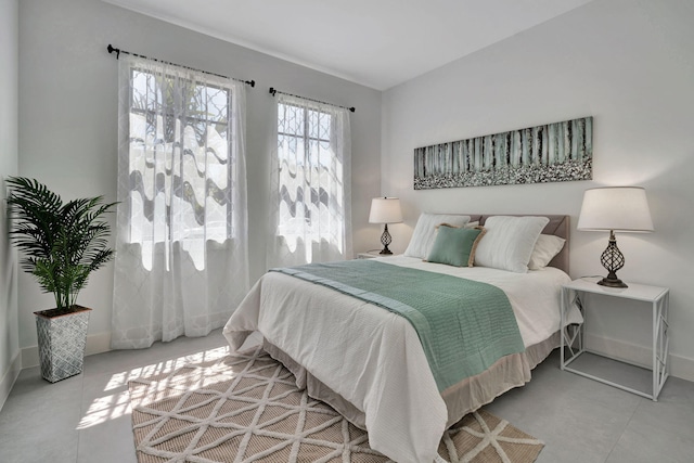 bedroom with baseboards