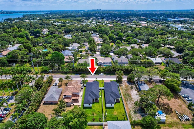 drone / aerial view featuring a residential view
