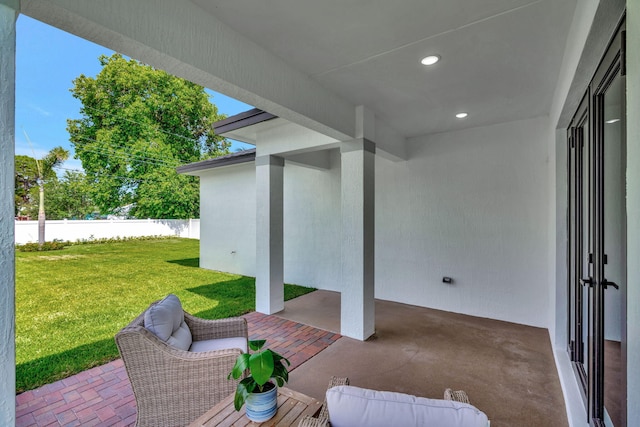 view of patio / terrace with fence