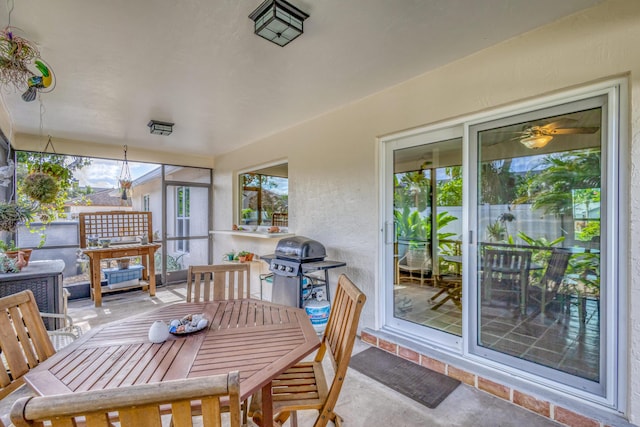 sunroom featuring a healthy amount of sunlight