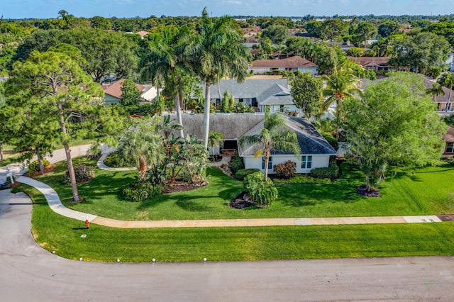 drone / aerial view featuring a residential view