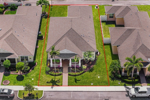 10327 SW W Park Ave, Port Saint Lucie, FL 34987 - aerial view of property and surrounding area with property boundaries highlighted