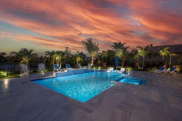 132 Steeple Cir, Jupiter, FL 33458 - view of swimming pool featuring a patio area and a pool with connected hot tub