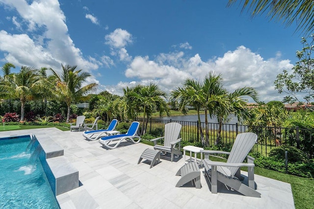 132 Steeple Cir, Jupiter, FL 33458 - view of pool with a patio area and a water view