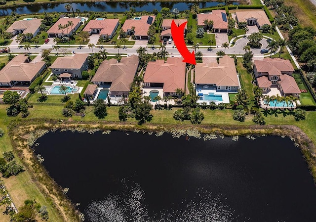 132 Steeple Cir, Jupiter, FL 33458 - aerial view of residential area with a large body of water and a pool