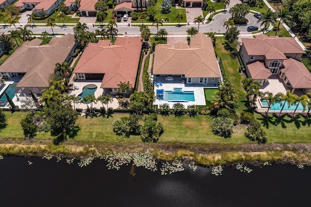 132 Steeple Cir, Jupiter, FL 33458 - aerial view of residential area with a pool and a nearby body of water
