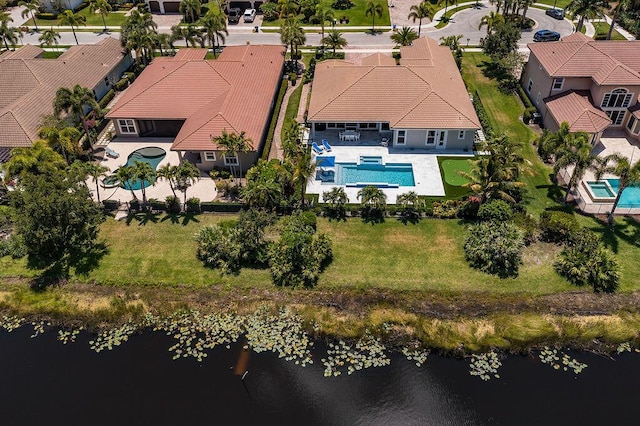 132 Steeple Cir, Jupiter, FL 33458 - aerial perspective of suburban area featuring a pool area
