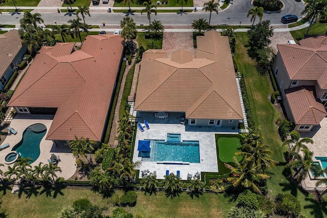 132 Steeple Cir, Jupiter, FL 33458 - view from above of property featuring a pool