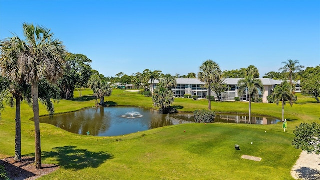 18081 SE Country Club Dr Unit 130, Jupiter, FL 33469 - view of home's community featuring a water view, golf course view, and a lawn