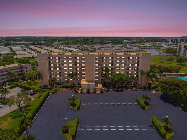 7240 Huntington Ln Unit 105, Delray Beach, FL 33446 - aerial view at dusk with a water view