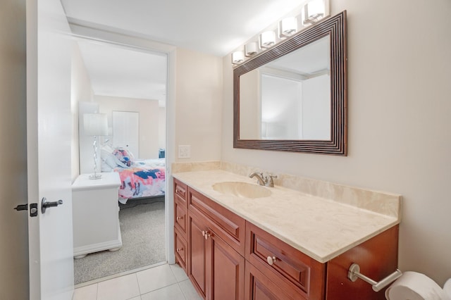 7240 Huntington Ln Unit 105, Delray Beach, FL 33446 - ensuite bathroom with ensuite bathroom, tile patterned flooring, and vanity