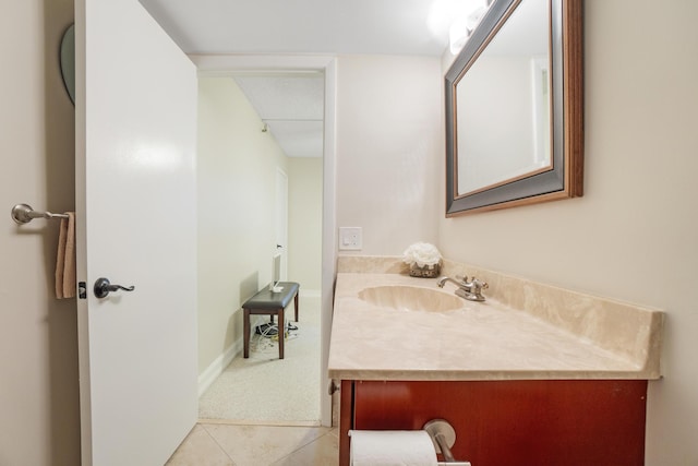 7240 Huntington Ln Unit 105, Delray Beach, FL 33446 - bathroom with tile patterned floors and vanity