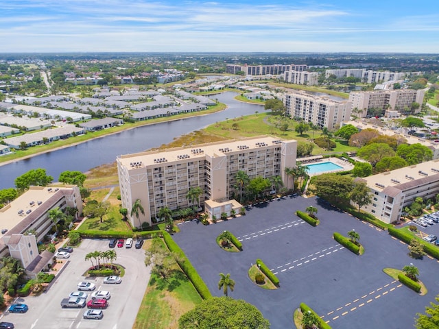 7240 Huntington Ln Unit 105, Delray Beach, FL 33446 - drone / aerial view featuring a water view
