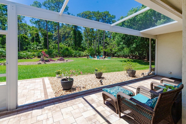 8005 SW Yachtsmans Dr, Stuart, FL 34997 - view of patio / terrace with view of scattered trees