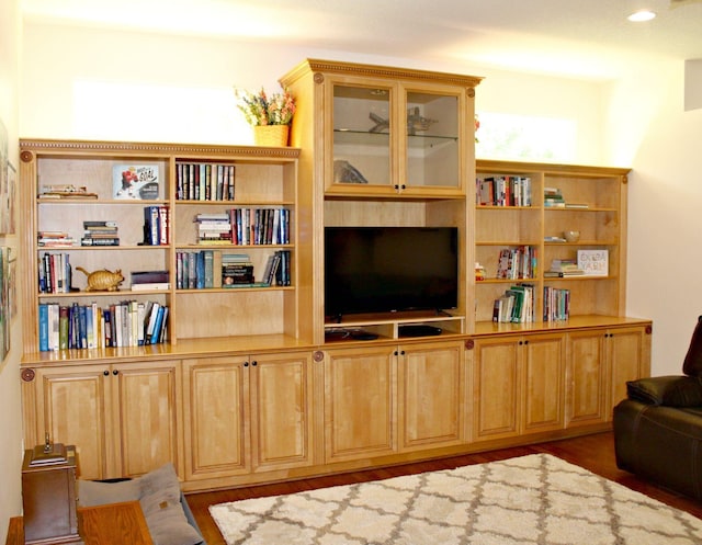 sitting room with wood finished floors