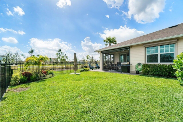 1220 Haywagon Trl, The Acreage, FL 33470 - view of yard with a patio area and fence