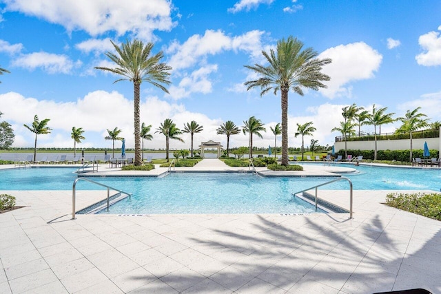 1220 Haywagon Trl, The Acreage, FL 33470 - pool featuring a patio