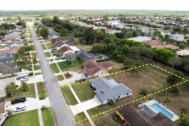 185 Bilbao St, Royal Palm Beach, FL 33411 - bird's eye view featuring a water view and a residential view