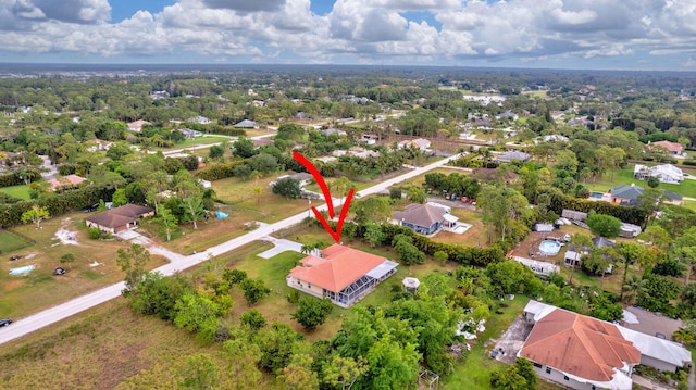aerial view featuring a residential view