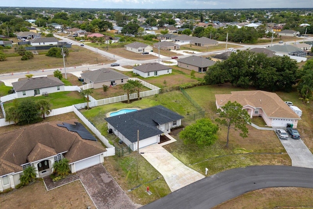 bird's eye view featuring a residential view