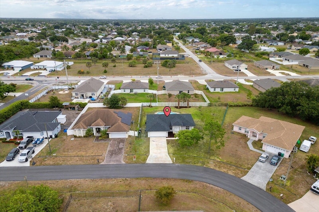 aerial view featuring a residential view