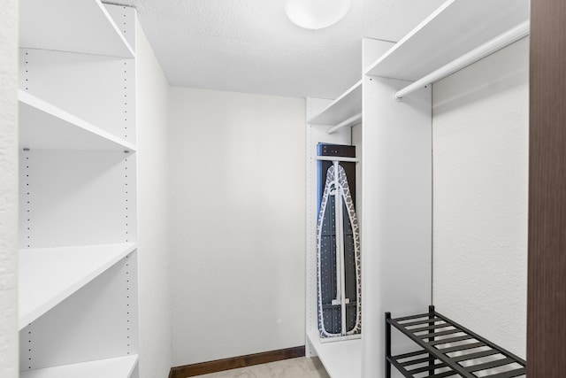 view of walk in closet