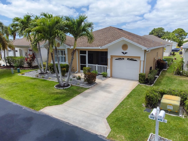 520 NW Galatone Ct, Port Saint Lucie, FL 34986 - single story home featuring a garage, stucco siding, concrete driveway, and a front yard