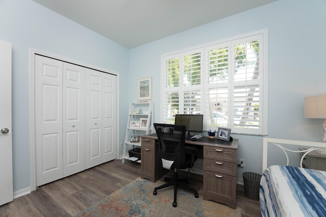 520 NW Galatone Ct, Port Saint Lucie, FL 34986 - office area with baseboards and wood finished floors