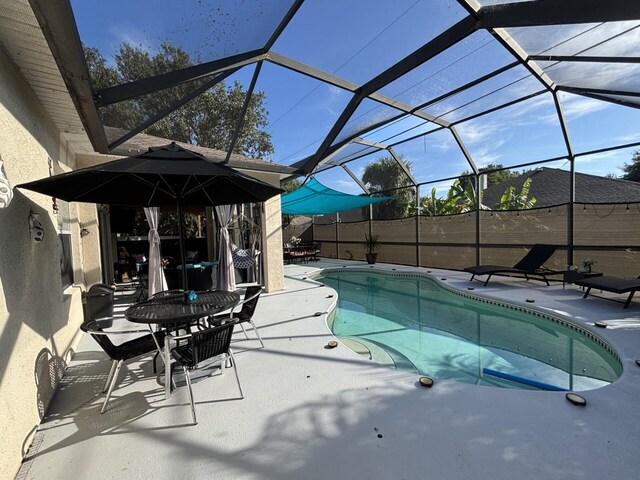 7746 99th Ct, Vero Beach, FL 32967 - pool with a patio, fence, and a lanai