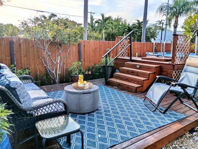 view of patio / terrace featuring a fenced backyard