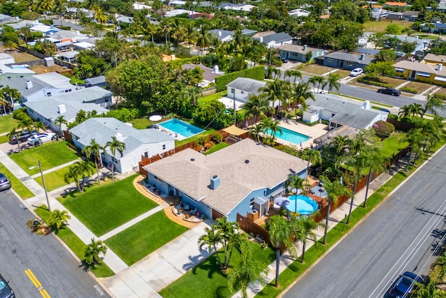 380 Laurie Rd, West Palm Beach, FL 33405 - aerial perspective of suburban area with a pool area