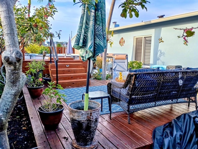 view of wooden deck