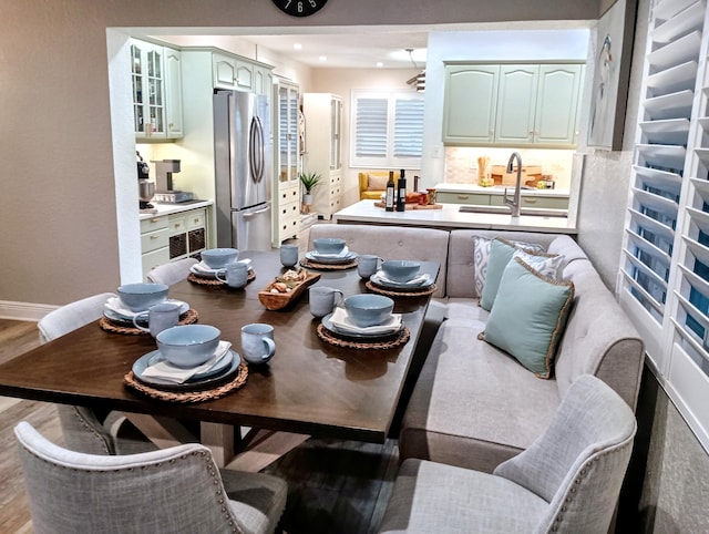 380 Laurie Rd, West Palm Beach, FL 33405 - dining room with wood finished floors and baseboards
