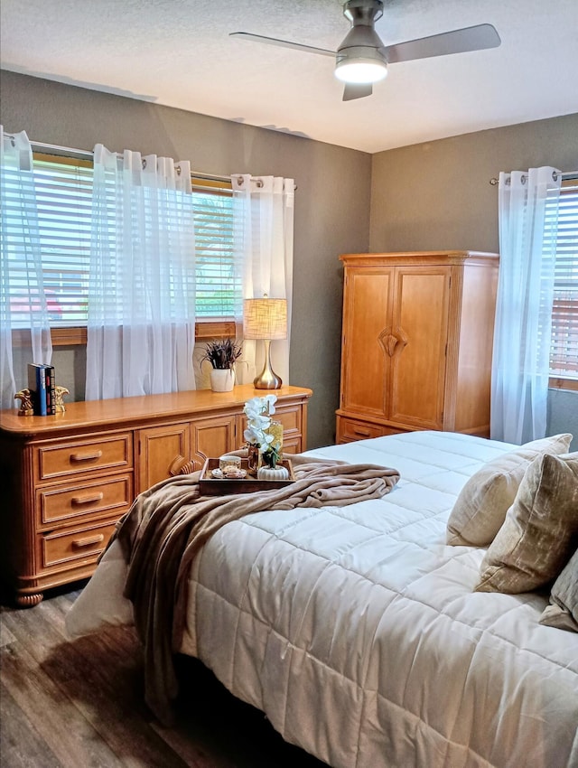 380 Laurie Rd, West Palm Beach, FL 33405 - bedroom with wood finished floors and ceiling fan