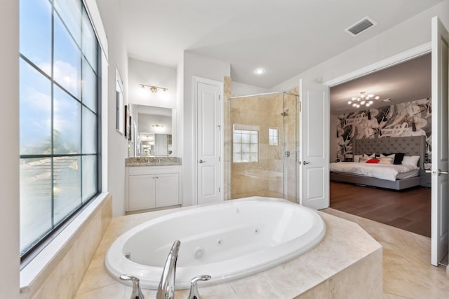 6950 NW 25th Way, Boca Raton, FL 33496 - bathroom featuring ensuite bathroom, a shower stall, plenty of natural light, and a whirlpool tub